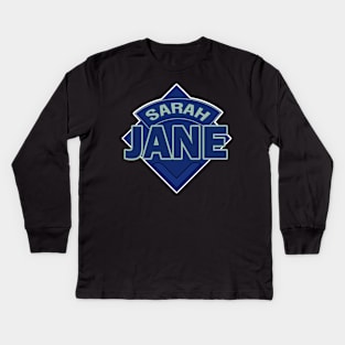 Sarah Jane Smith COMPANION - Doctor Who Style Logo Kids Long Sleeve T-Shirt